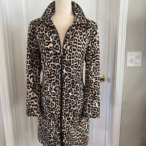 Chicos Leopard Print Long Jacket